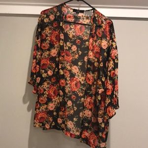 Red, Pink, and Black Kimono